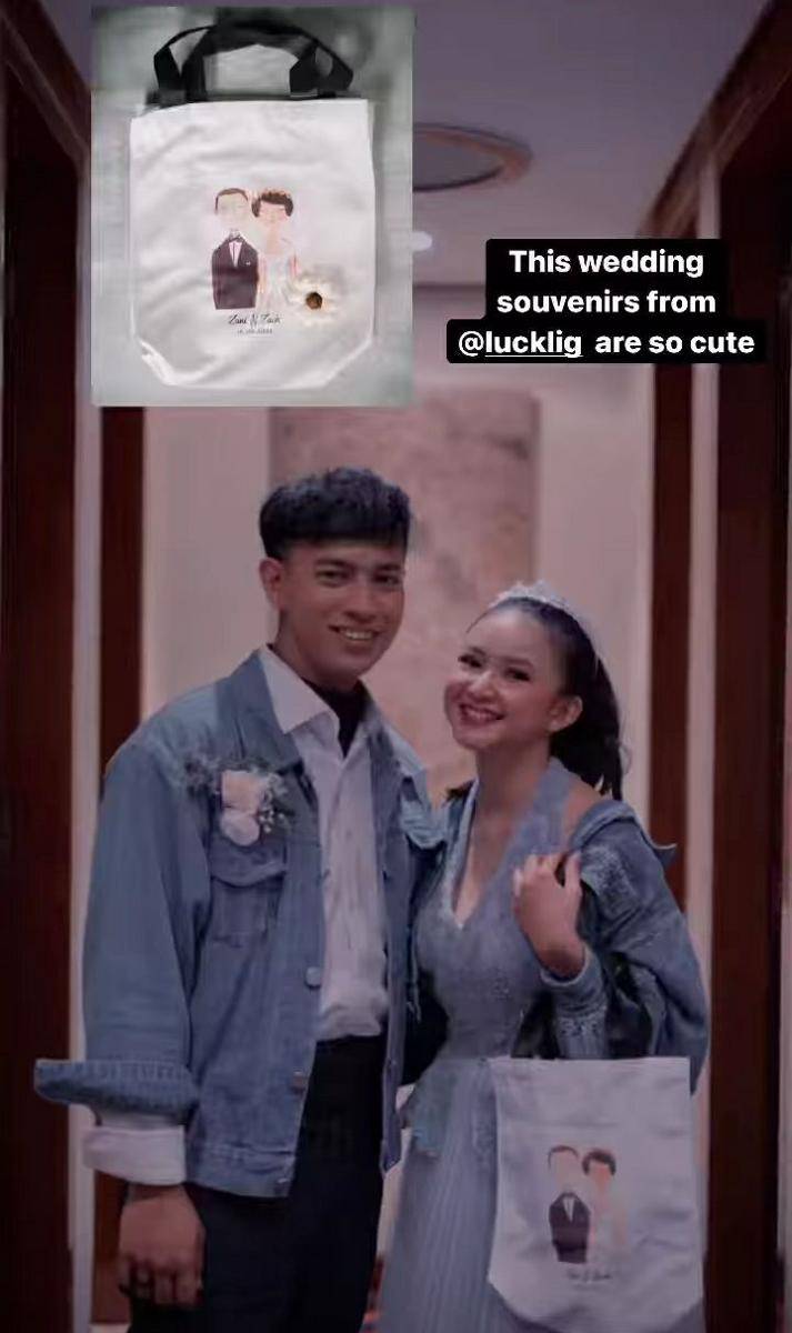 Resepsi pernikahan Adinda dan Zachary. Instagram.com/dindazani