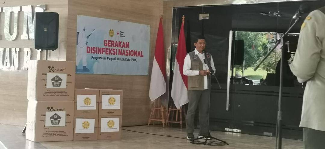 Kepala BNPB Suharyanto saat berikan sambutan di kantor Kementan, Kamis (30/6). (FORTUNE Indonesia/Eko Wahyudi).
