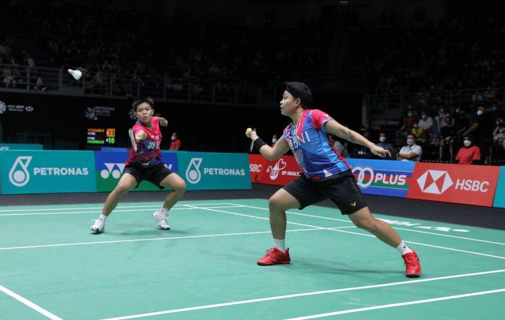 Apriyani Rahayu/Siti Fadia Silva Ramadhanti di babak 16 besar Malaysia Open 2022 (dok. PP PBSI)
