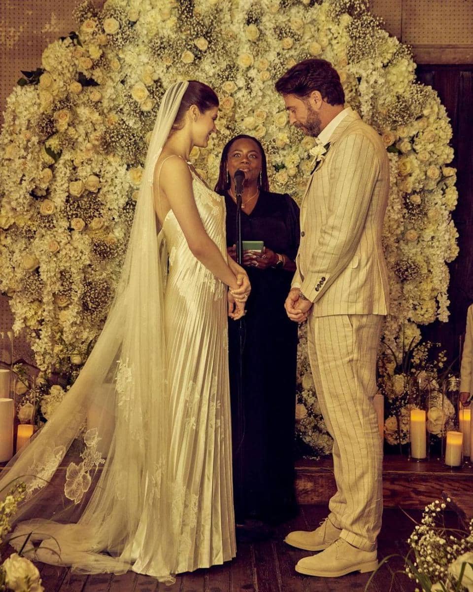 pesta pernikahan Alexandra Daddario dan Andrew Form (instagram.com/daniellefrankelstudio)