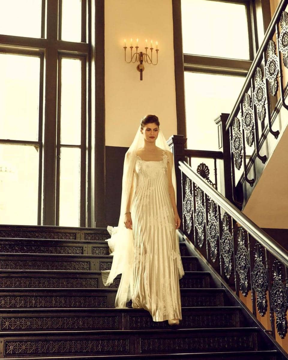 pesta pernikahan Alexandra Daddario dan Andrew Form (instagram.com/daniellefrankelstudio)