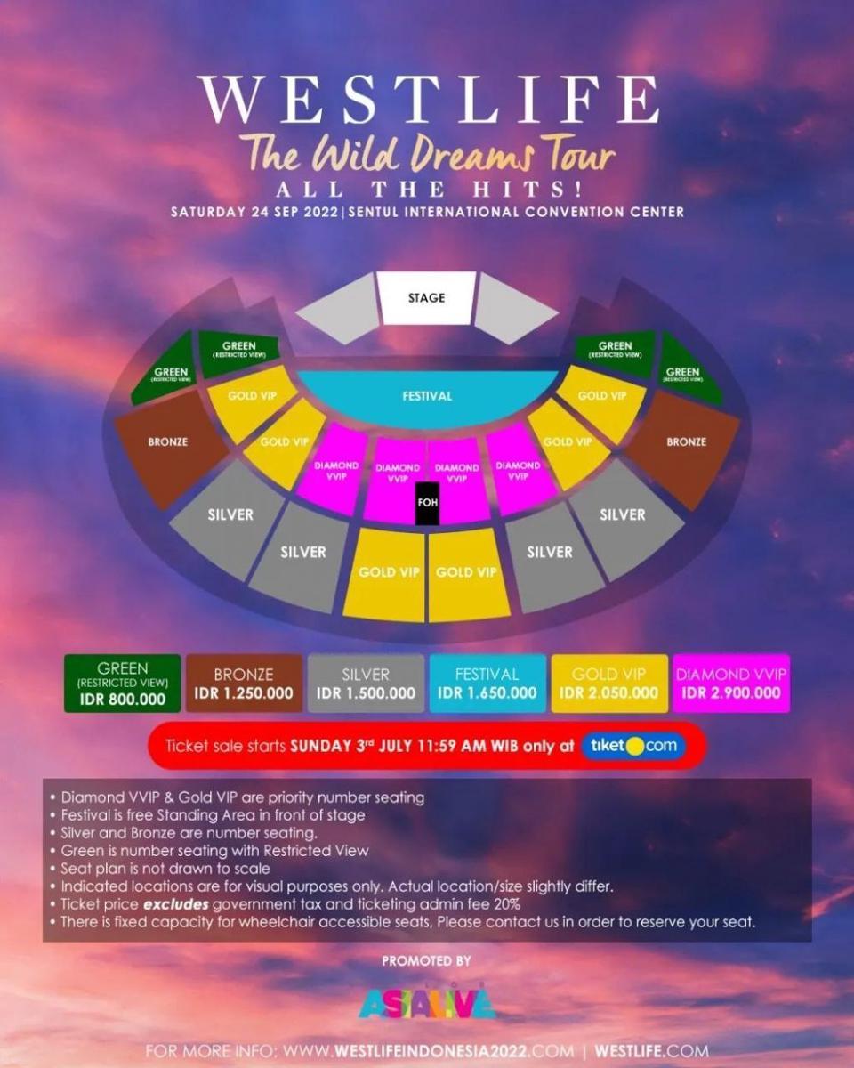 Westlife tambah jadwal konser di Indonesia (instagram.com/colorasialive)