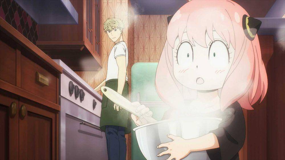 Anya membantu Loid (dok. Shueisha/SPY x FAMILY)