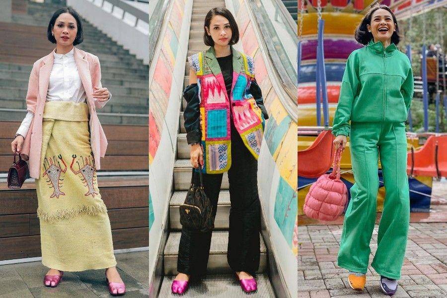 outfit colorful ala Andien (instagram.com/andienaisyah)
