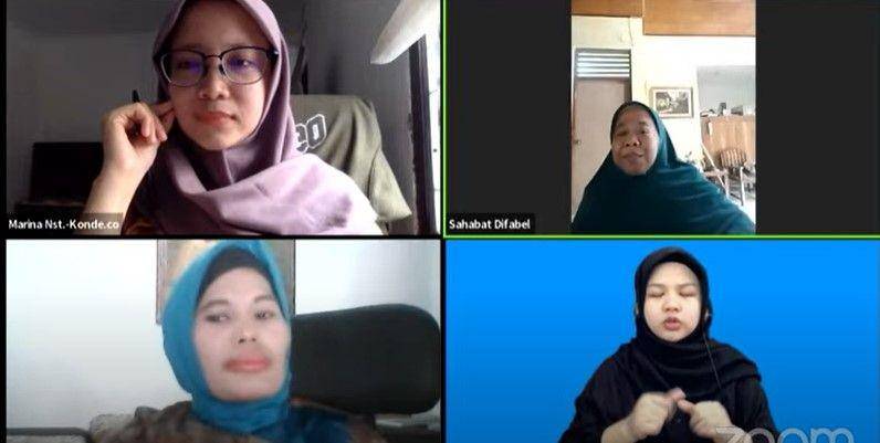 Webinar Kalyanamitra bersama Konde.co berajuk “Merayakan Feminisme #6: Feminisme dalam gerakan disabilitas” Jumat (1/7/2022) (Youtube/Kalyanamitra Channel)