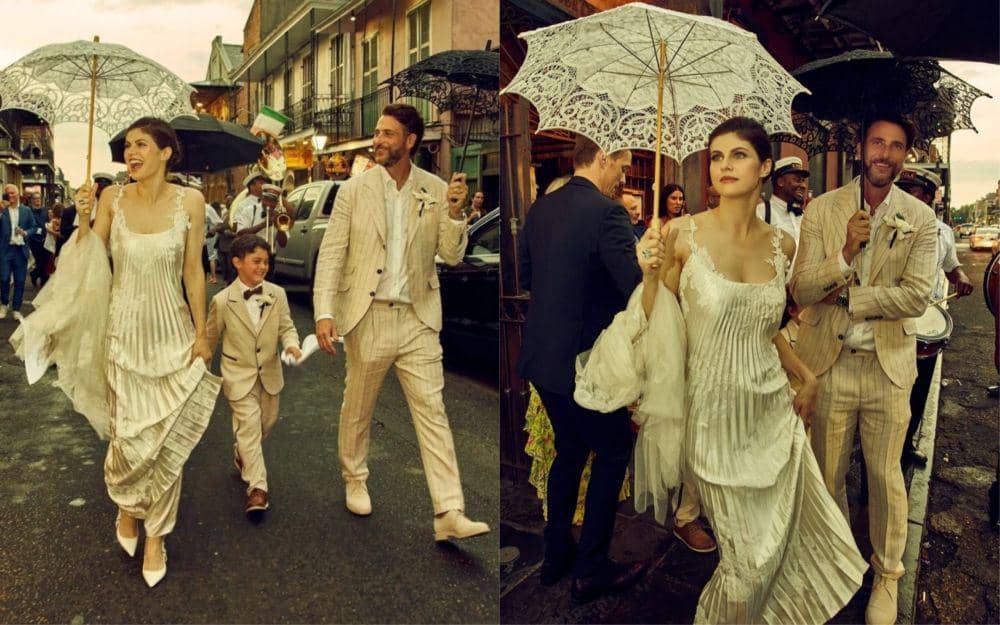 10 Potret Pernikahan Alexandra Daddario, Bak Film Musikal Romantis