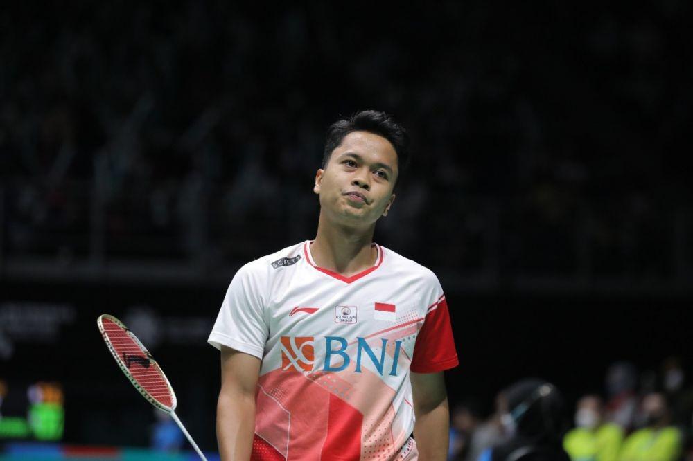 Anthony Sinisuka Ginting di perempat final Malaysia Open 2022 (dok. PP PBSI)