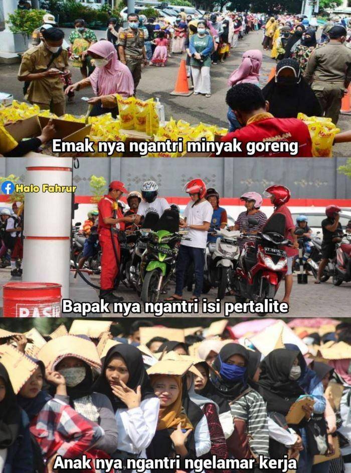 meme isi bensin pakai aplikasi (facebook.com/kementrianhumorindonesia)