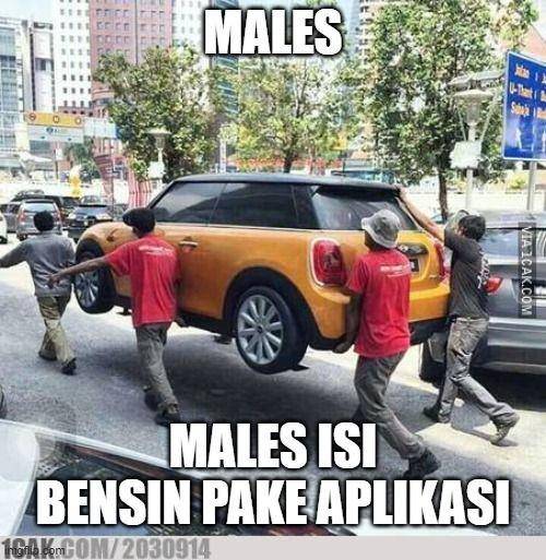 meme isi bensin pakai aplikasi (1cak.com)