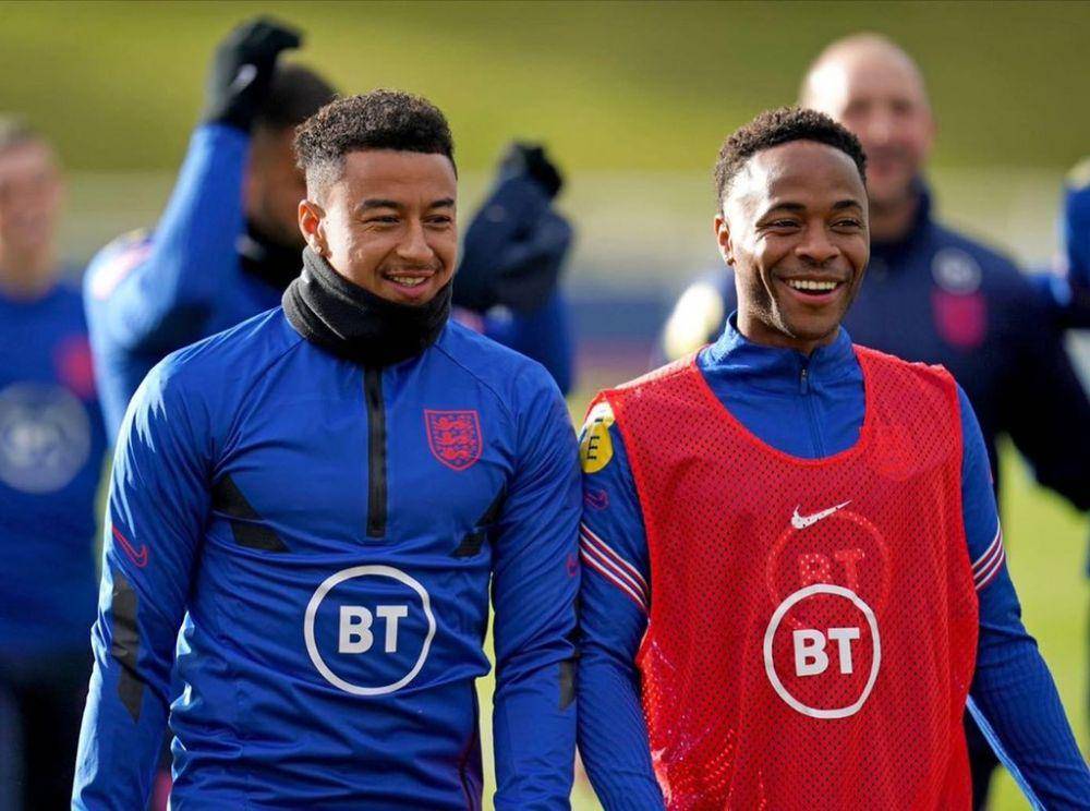 Jesse Lingard dan Raheem Sterling (twitter.com/JesseLingard)