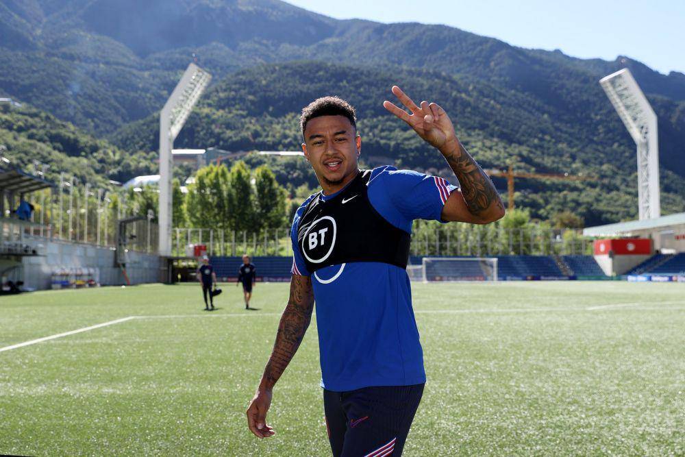 Jesse Lingard bersama Timnas Inggris. (twitter.com/JesseLingard)