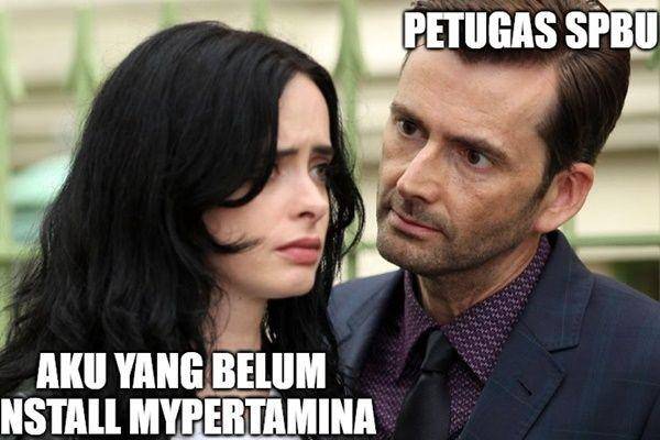 meme isi bensin pakai aplikasi (dok. IDN Times)