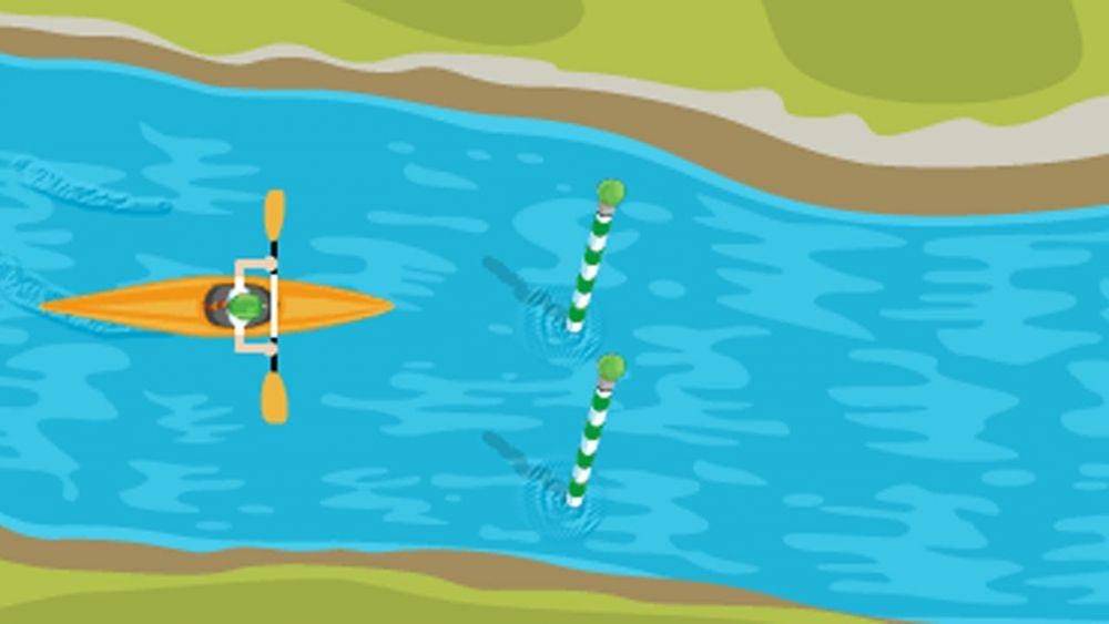 Google Doodle Slalom Canoe (dok. Google)
