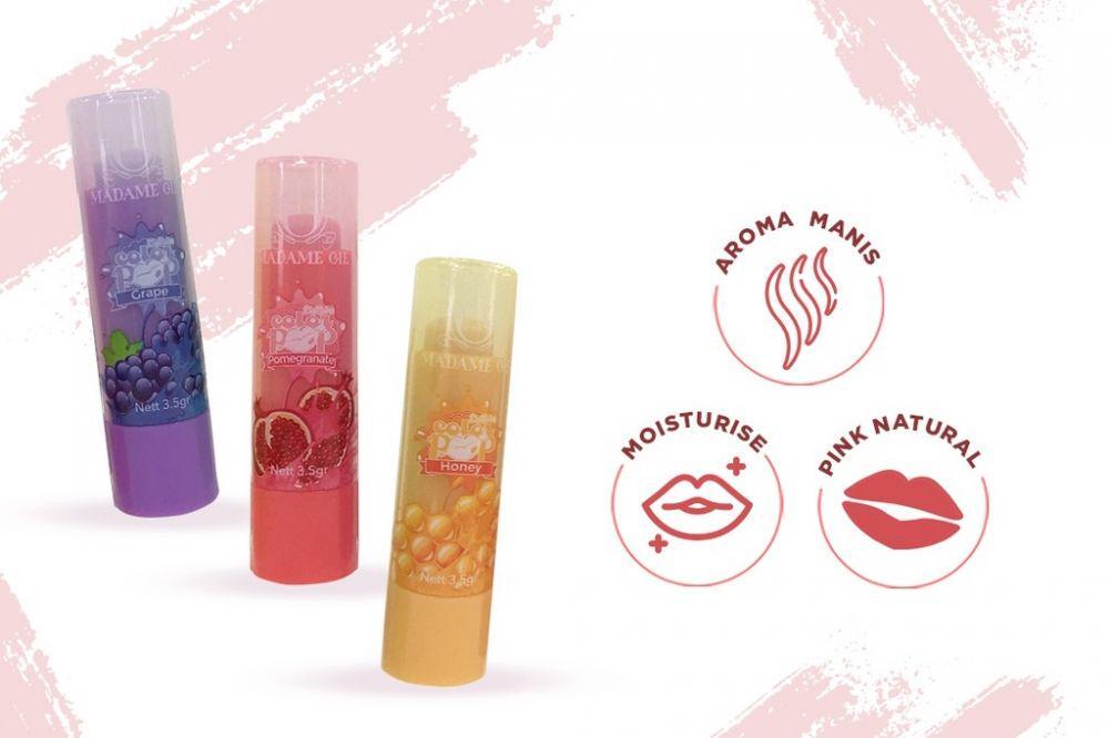 Madame Gie Color Pop Lip Balm Fruity Series (shopee.co.id/madamegieofficial)