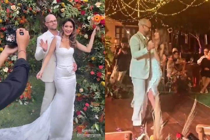 10 Potret Resepsi Pernikahan Georgina Andrea dan Jules Brookfield