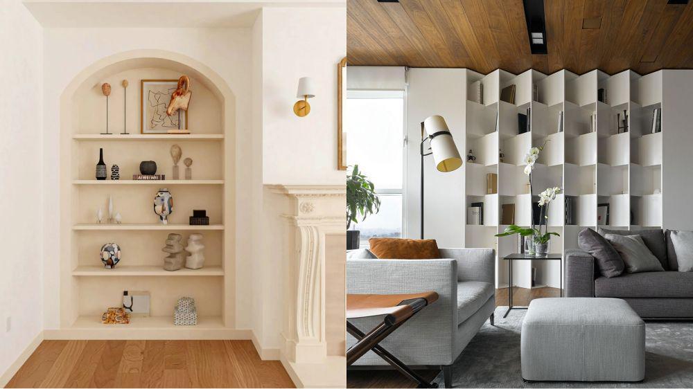 9 Ide Manfaatkan Built-in Shelf, Gak Hanya untuk Rak Buku