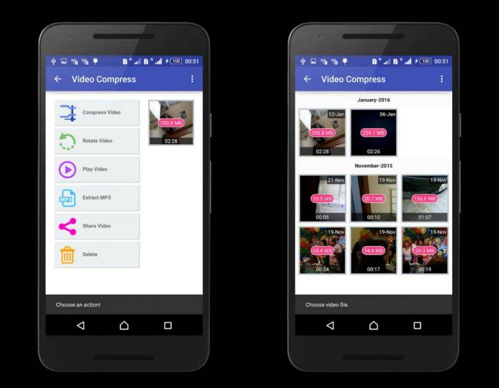 potret menu kompresi (dok. Mel studio apps/Video Compress)