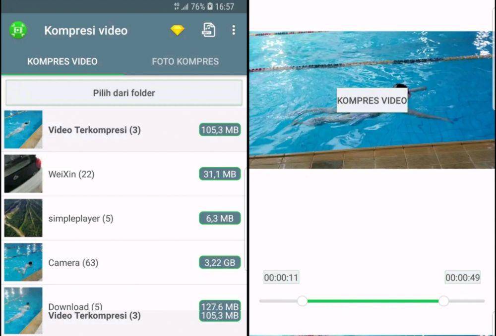potret video setelah di kompresi (dok. Mobileldea Studio/Kompresor video dan Editor video)