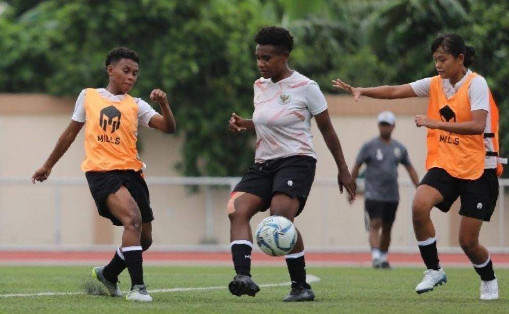 Sesi latihan Timnas Wanita Indonesia. (Foto: instagram/PSSI)
