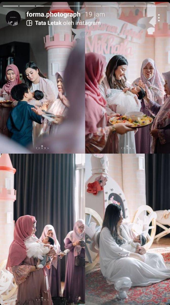 potret tasyakuran aqiqah baby Mikhaila (instagram.com/forma.photograph)