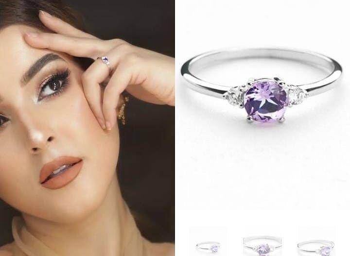 Tasya Farasya memakai cincin Whizliz X Lotus Purple Gold Ring (instagram.com/tasyafarasya.wearings)