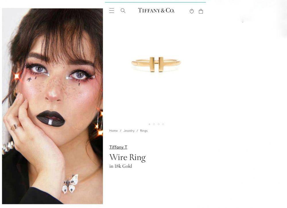 Tasya Farasya memakai cincin dari merk Tiffany and Co. (instagram.com/tasyafarasya.wearings)