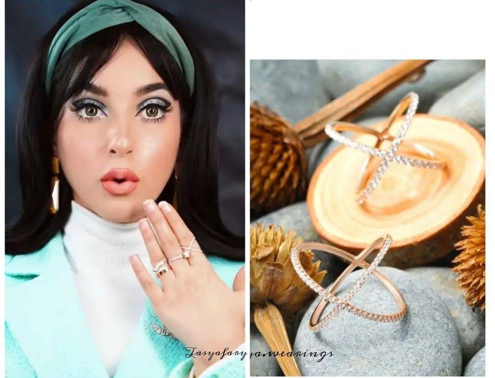 Tasya Farasya memakai cincin dari merk Iliamond (instagram.com/tasyafarasya.wearings)