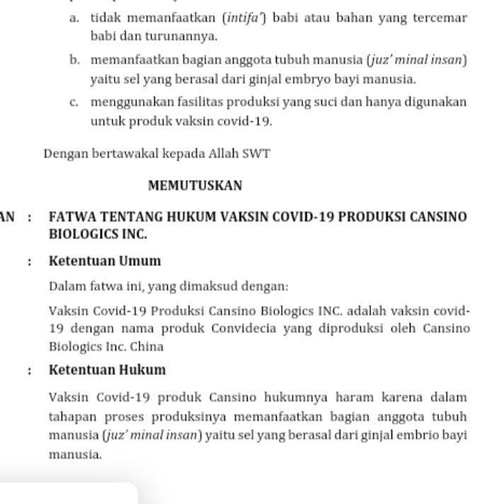 Tangkapan layar fatwa MUI/MUI.go.id