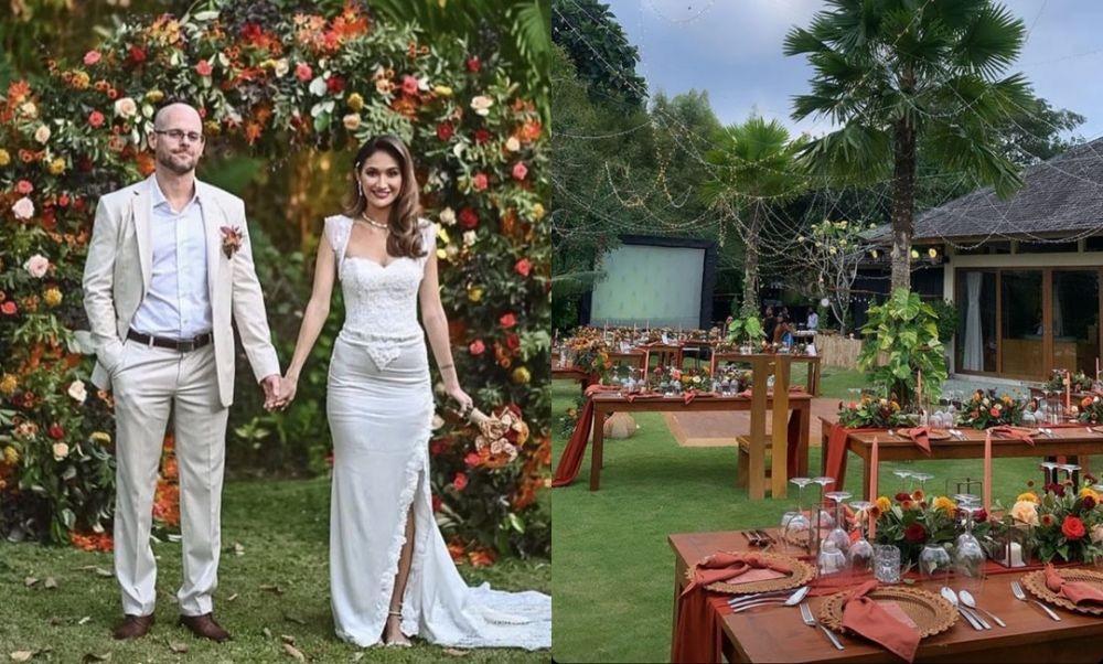 9 Dekorasi Resepsi Andrea Georgina di Bali, Pesta Kebun yang Romantis