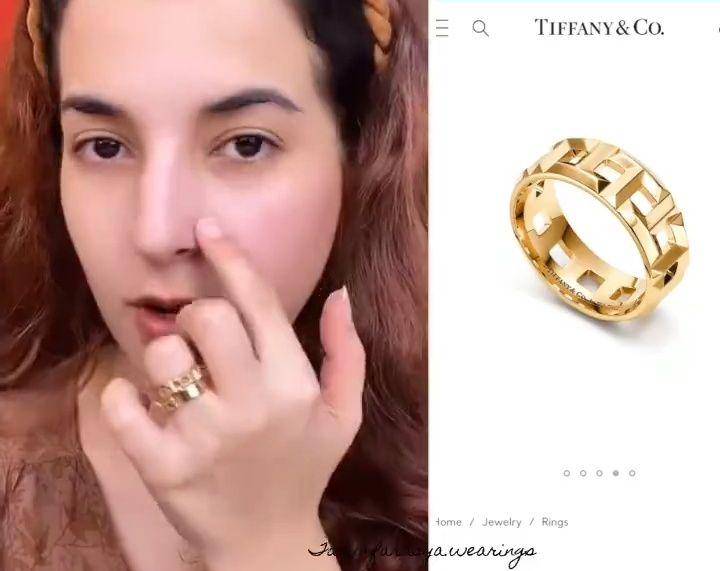 Tasya Farasya memakai cincin dari merk Tiffany and Co. (instagram.com/tasyafarasya.wearings)