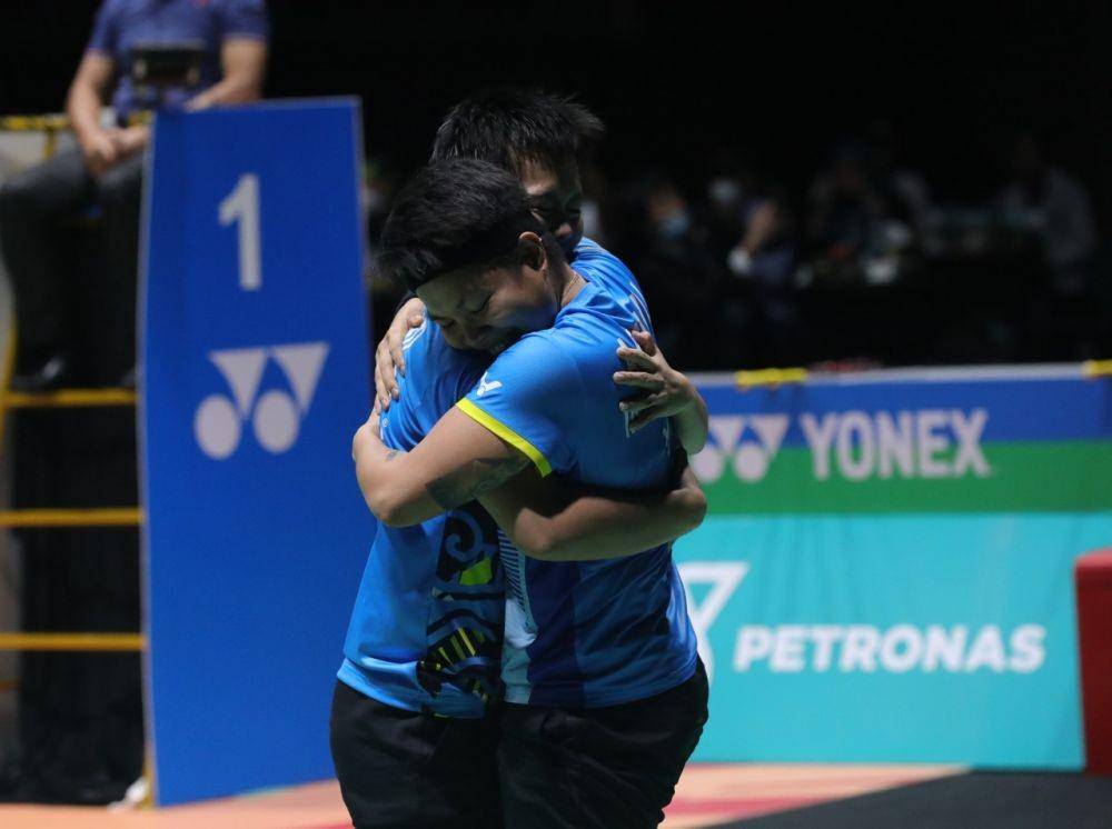 Apriyani Rahayu/Siti Fadia Silva Ramadhanti di final Malaysia Open 2022 (dok. PP PBSI)