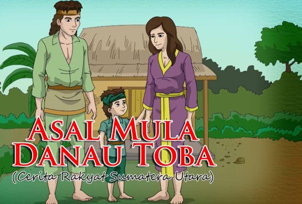 ilustrasi cerita rakyat danau Toba (youtube.com/Dongeng Kita)