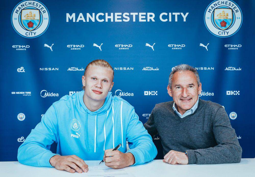 Erling Haaland menandatangani kontrak dengan Manchester City hingga Juni 2027. (twitter.com/FabrizioRomano)