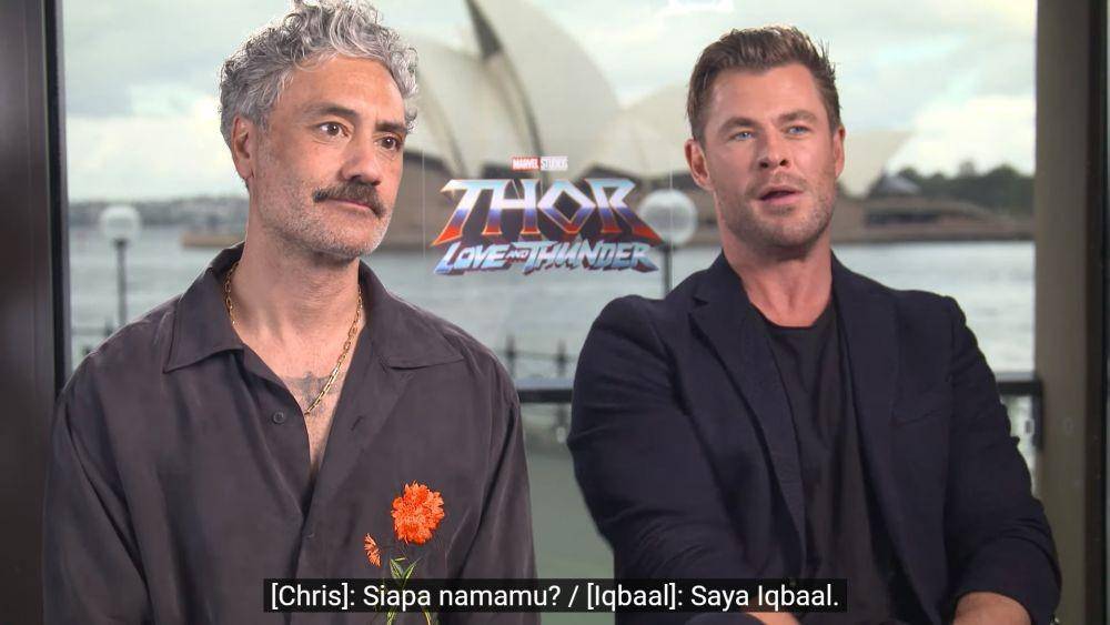 Iqbaal ketemu Chris Hemsworth dan Taika Waititi (youtube/Iqbaal Ramadhan)