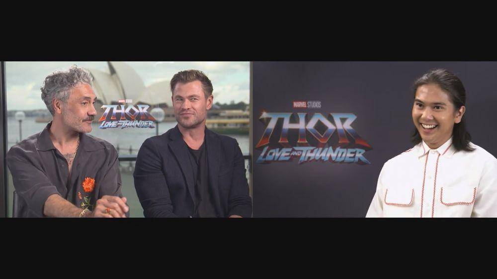 Iqbaal ketemu Chris Hemsworth dan Taika Waititi (youtube/Iqbaal Ramadhan)