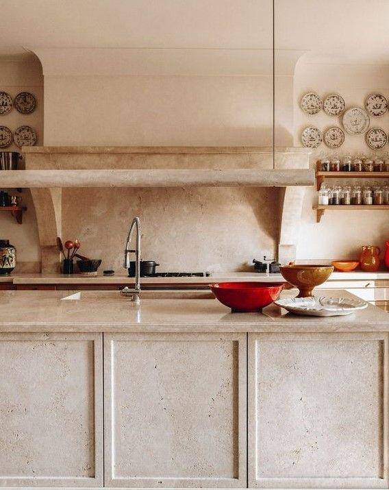 dapur batuan alam yang kalem (instagram.com/archdigest)