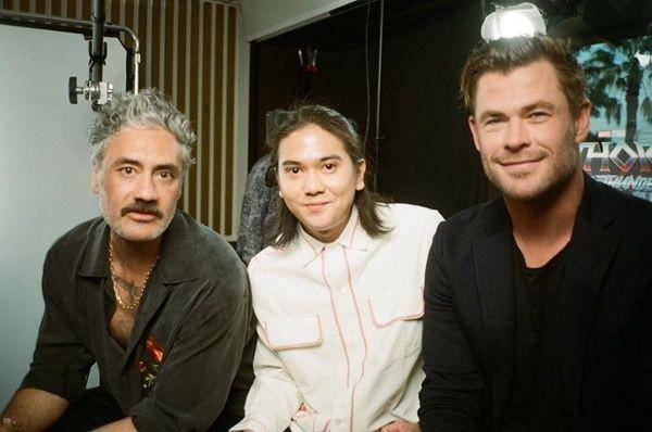 Iqbaal ketemu Chris Hemsworth dan Taika Waititi (instagram.com/iqbaal.e)