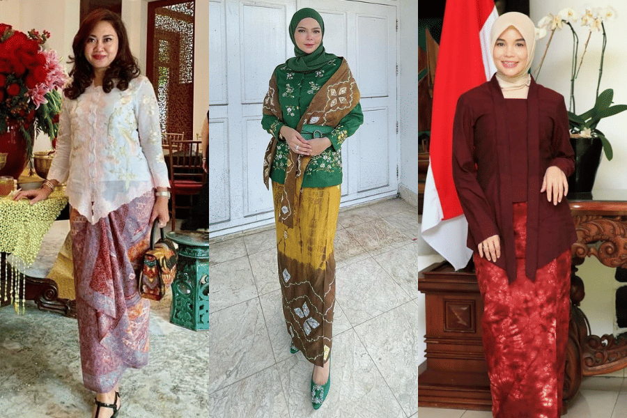 9 Inspirasi Kebaya Katun ala Istri Pejabat, Sederhana namun Bersahaja