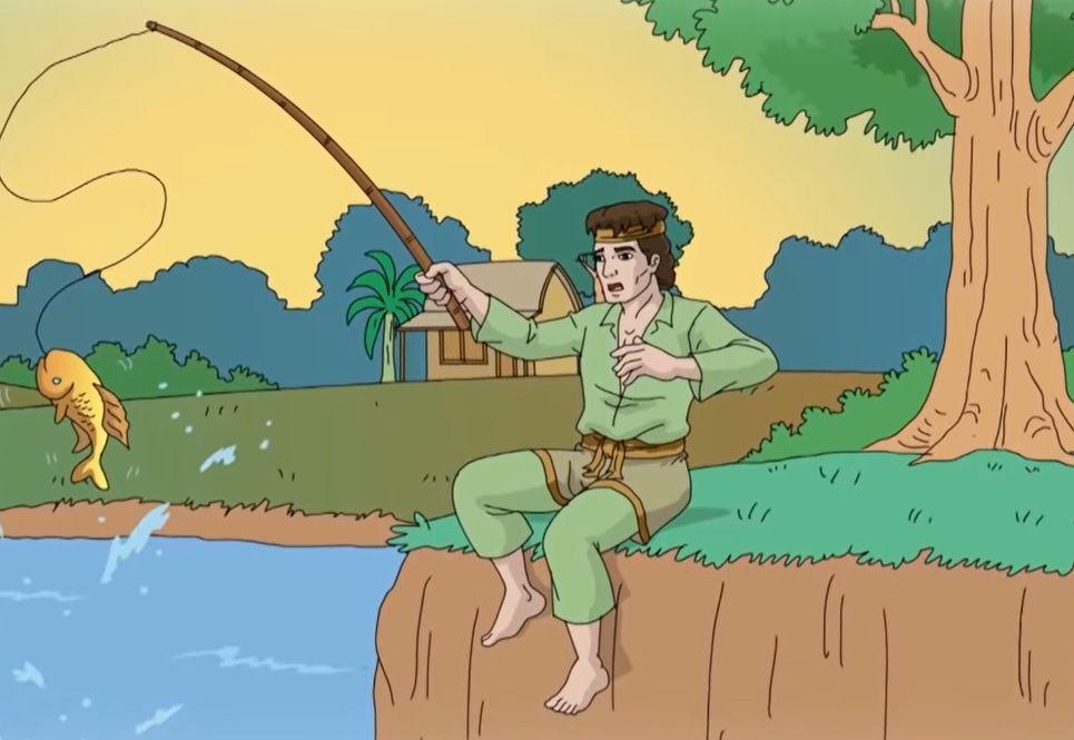 ilustrasi Toba sedang memancing ikan (pexels.com/Dongeng Kita)