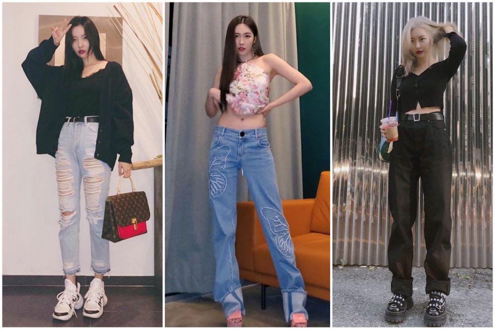 10 Referensi Outfit Celana Jeans ala Sunmi, Nggak Bikin Boring!
