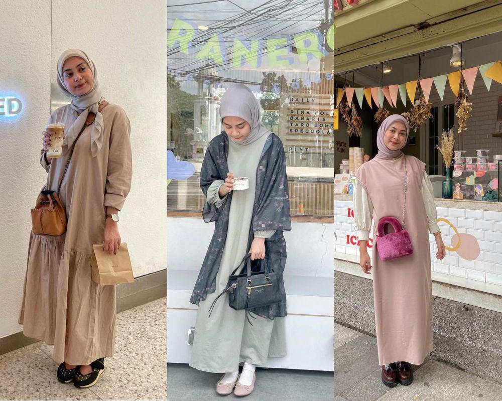 10 Model Gamis untuk Outfit Nongkrong Ala Dianty Annisa, Trendy Abis!