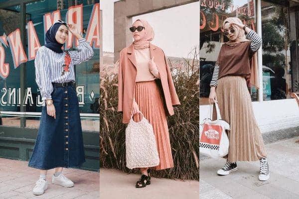11 Padu Padan Outfit Rok ala Yulia Wijayanti, Simple Disontek!