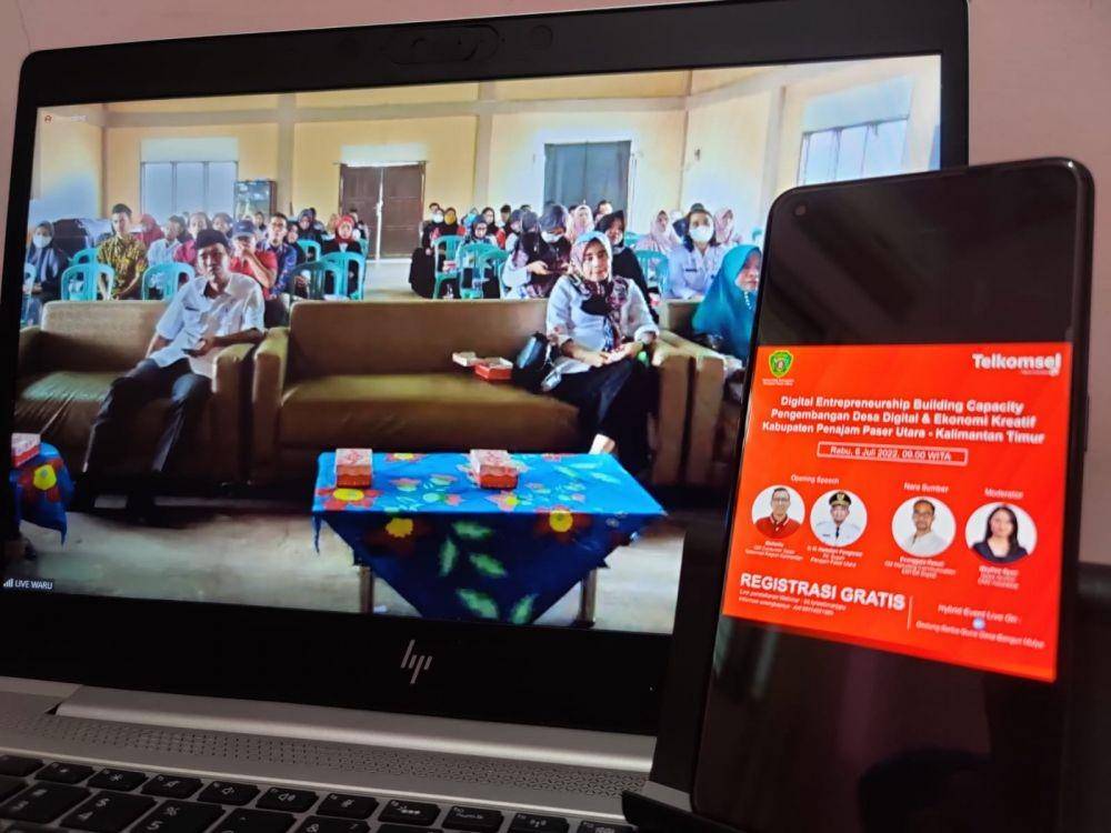 Telkomsel mendukung dalam upaya pengembangan desa digital dan ekonomi kreatif di Penajam Paser Utara (PPU). Foto Telkomsel