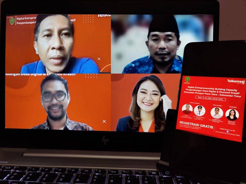 Telkomsel mendukung dalam upaya pengembangan desa digital dan ekonomi kreatif di Penajam Paser Utara (PPU). Foto Telkomsel
