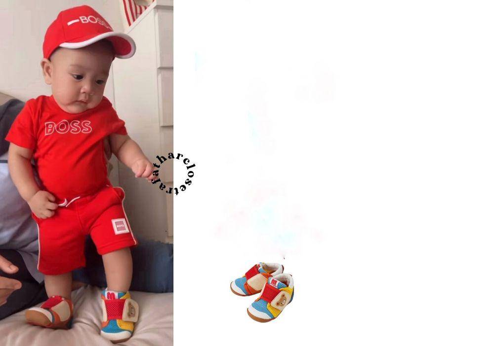 Rayyanza Malik Ahmad memakai sepatu dari merk Mikihouse (instagram.com/rafatharcloset)