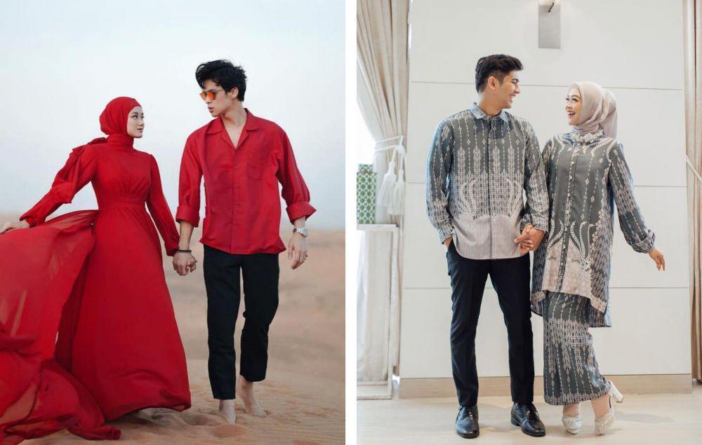 Menikah Melalui Taaruf, 9 Potret Pasangan Artis Pakai Baju Couple