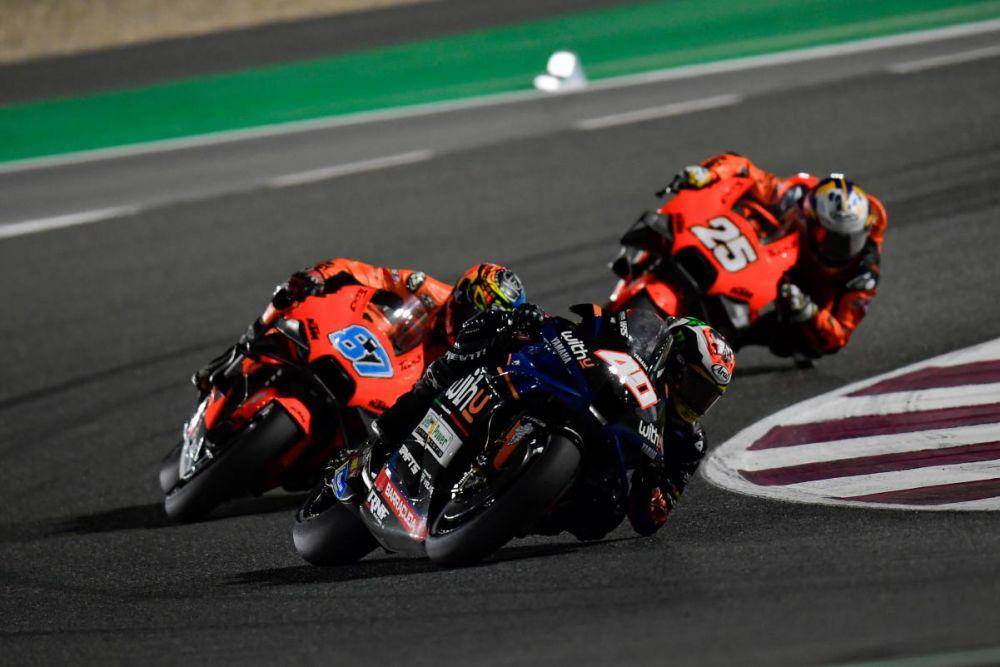 Darryn Binder, Remy Gardner, dan Raul Fernandez pada GP Qatar 2022 (motogp.com)