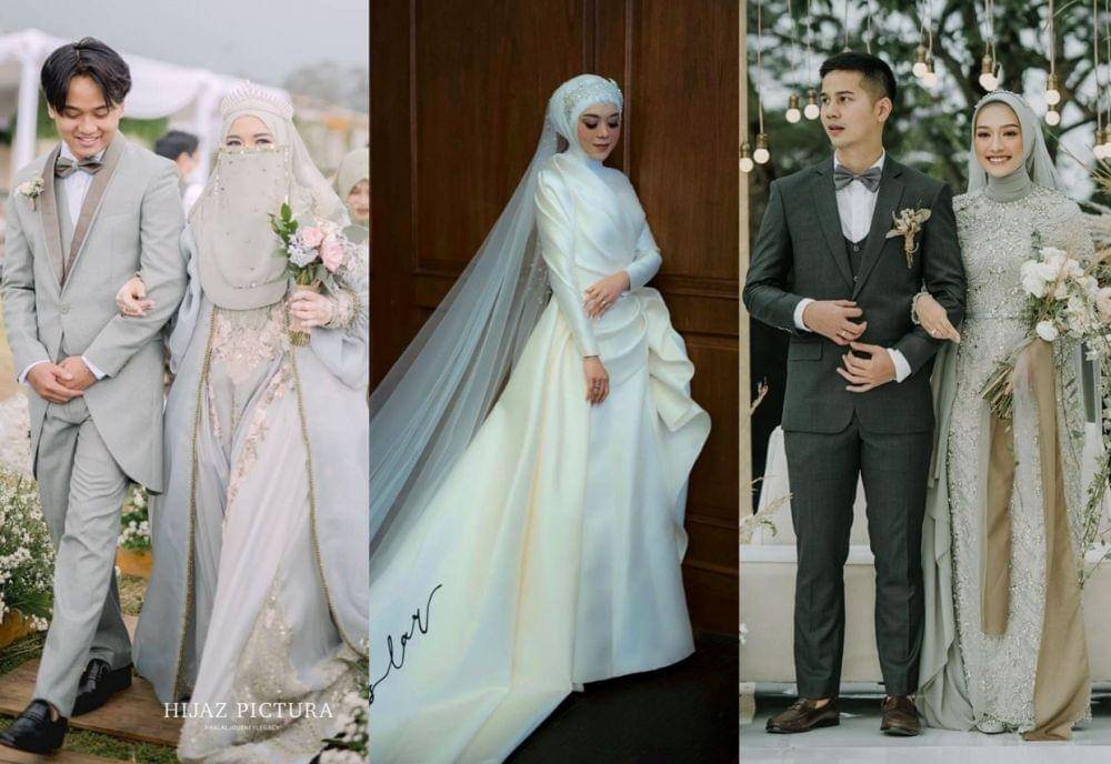 Dress hijab untuk resepsi (Berbagai Sumber)