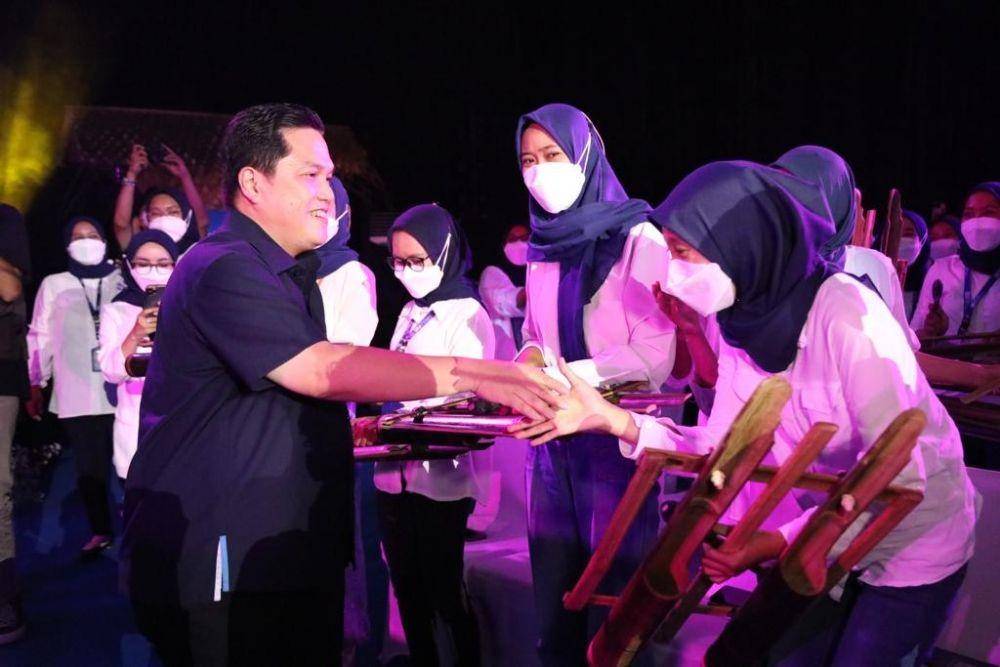 PT Permodalan Nasional Madani (PNM) menggelar acara 'Kentongan Purwokerto' bersama Menteri BUMN Erick Thohir  di GOR Satria, Purwokerto, Jawa Tengah, Selasa (5/7/2022). (Dok. PNM)