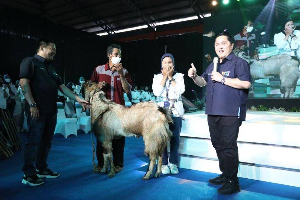 PT Permodalan Nasional Madani (PNM) menggelar acara 'Kentongan Purwokerto' bersama Menteri BUMN Erick Thohir  di GOR Satria, Purwokerto, Jawa Tengah, Selasa (5/7/2022). (Dok. PNM)